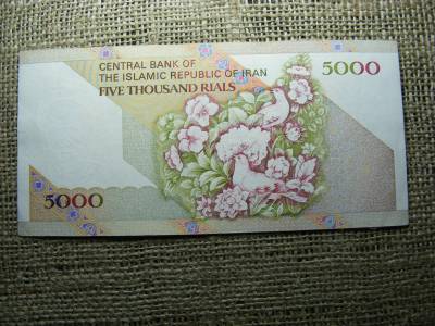 Irán 5000 rials bankjegy, 1993-2009, V2