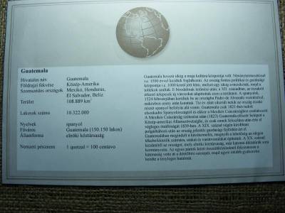 Guatemala 1-5-10 centavos, 1994, aranyozott szett