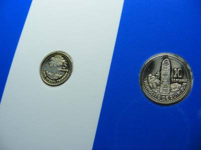 Guatemala 1-5-10 centavos, 1994, aranyozott szett