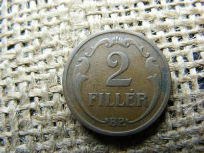 2 fillér 1932, hamis, átvésett