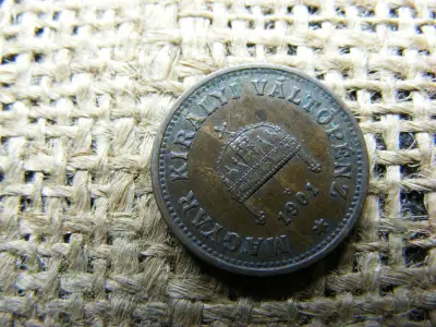 1 fillér, 1901, Korona kori érme