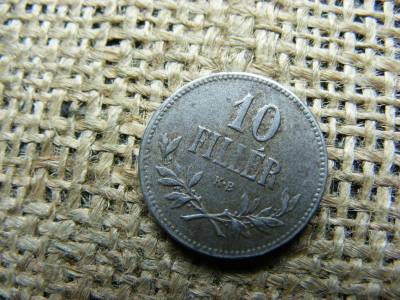 10 fillér, 1915, korona kori érme