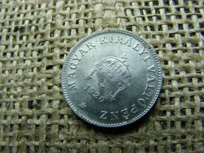 20 fillér, 1920, korona kori érme
