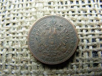 1 krajcár 1858 V, réz