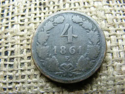 4 krajcár 1861 E, R