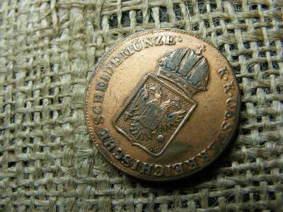 1 krajcár 1816 B, korabeli aranyozással