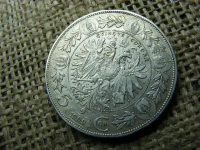 Ezüst 5 korona érme, 1909, Corona