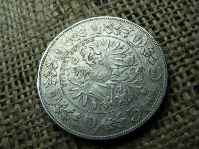 Ezüst 5 korona érme, 1909, Corona