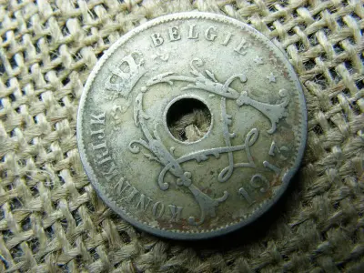 Belga 25 centimes érme, 1913