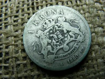 Ezüst 1 korona érme, 1880, Krona