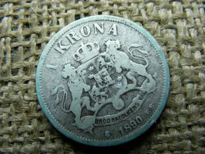 Ezüst 1 korona érme, 1890, Krona