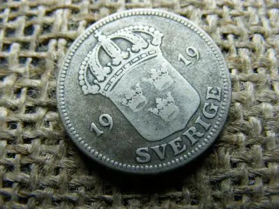Ezüst 50 öre, 1919, Svédország
