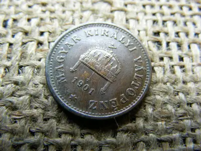 1 fillér érme, 1901, korona