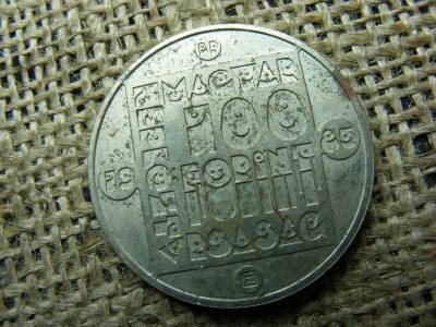 100 forintos érme, 1985, Vidra