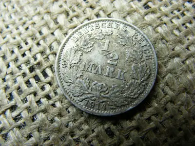 Ezüst 1/2 márka, 1914, Németország