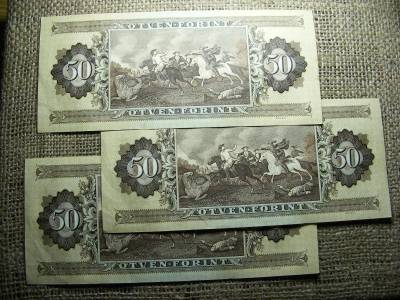 50 forintos bankjegy, 1983, 3db sorszám közeli