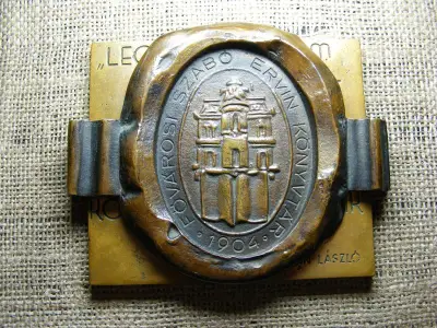 Fővárosi Szabó Ervin Könyvtár Plakett, 1904, bronz