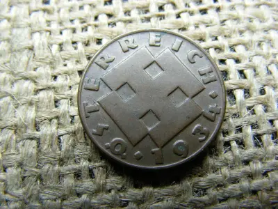 2 Groschen, 1934, ritka