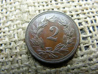 Svájc 2 rappen, 1893