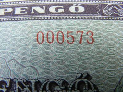 100 pengő, 1945, alacsony sorszám, ritka