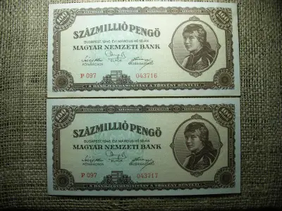 Százmillió pengő, 1946, sorszámkövető pár