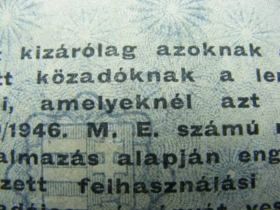 Ötszázezer adópengő, 1946, sorszámos, ritka