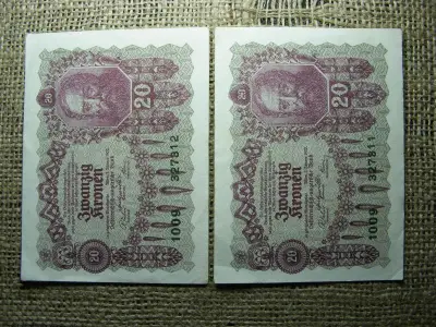 20 korona, 1922, sorszámkövető pár