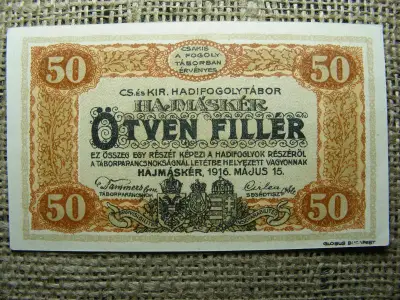 50 fillér bankjegy, 1916, Hajmáskér