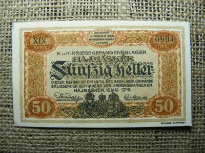 50 fillér bankjegy, 1916, Hajmáskér