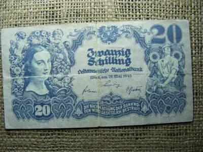 20 Schilling Bankjegy, 1945, Ausztria