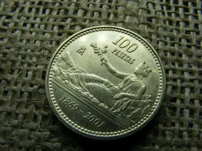 100 pesetas érme, 2001