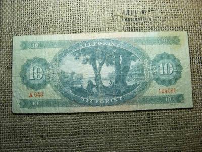 10 forintos bankjegy, 1962, fordított alapnyomat