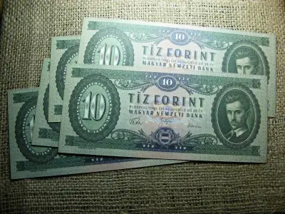 10 forintos bankjegy, 1960, nyomdai másolat
