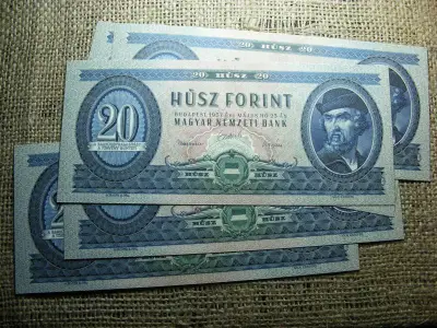20 forintos bankjegy, 1957, nyomdai másolat