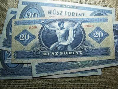 20 forintos bankjegy, 1960, nagyon jó minőségű