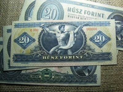 20 forintos bankjegy, 1962, nagyon jó minőségű