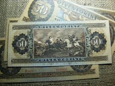 50 forintos bankjegy, 1969, nyomdai másolat
