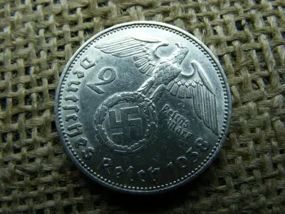 Birodalmi 2 márka, 1938 E, ezüst