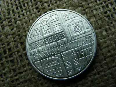 Ezüst 5 márka érme, 1975