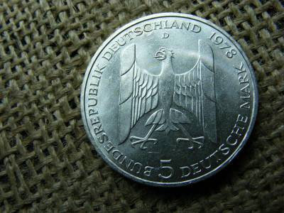 Ezüst 5 márka, 1978, Németország
