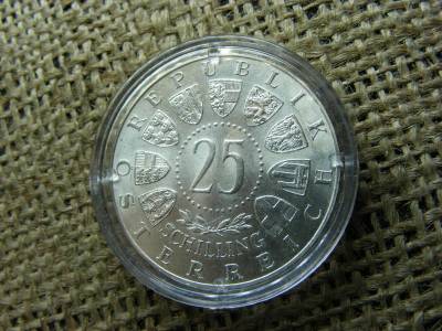Ezüst 25 schilling, 1955, Ausztria