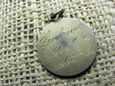 Ezüst 1 korona Millennium medál, 1896 KB, korabeli gravírozással
