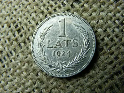 Ezüst 1 Lats, 1924, Lettország