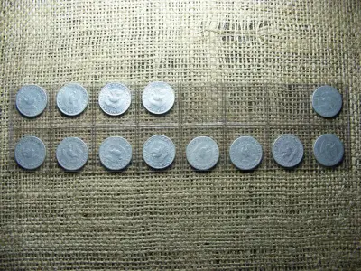 10 Fillér, 1950-1966, Recés, Teljes Sor