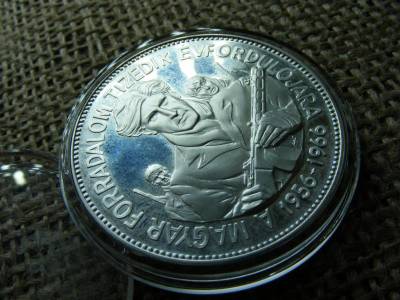 Ezüst 1956-os Forradalom emlékérem, 1966, USA veret, próba