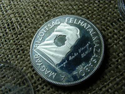 Ezüst 1956-os Forradalom emlékérem, 1966, USA veret, próba