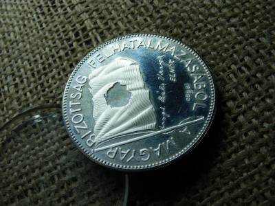 Ezüst 1956-os Forradalom emlékérem, 1966, USA veret, próba