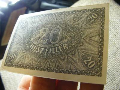 20 fillér bankjegy, 1920, Magyarország