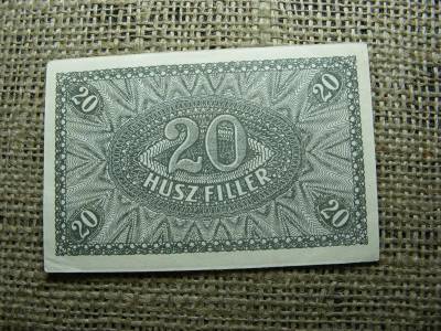 20 fillér bankjegy, 1920, Magyarország