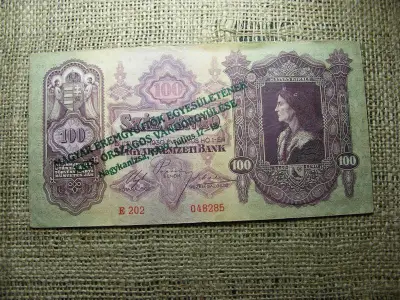 100 pengő, 1930, felülbélyegzés Nagykanizsa
